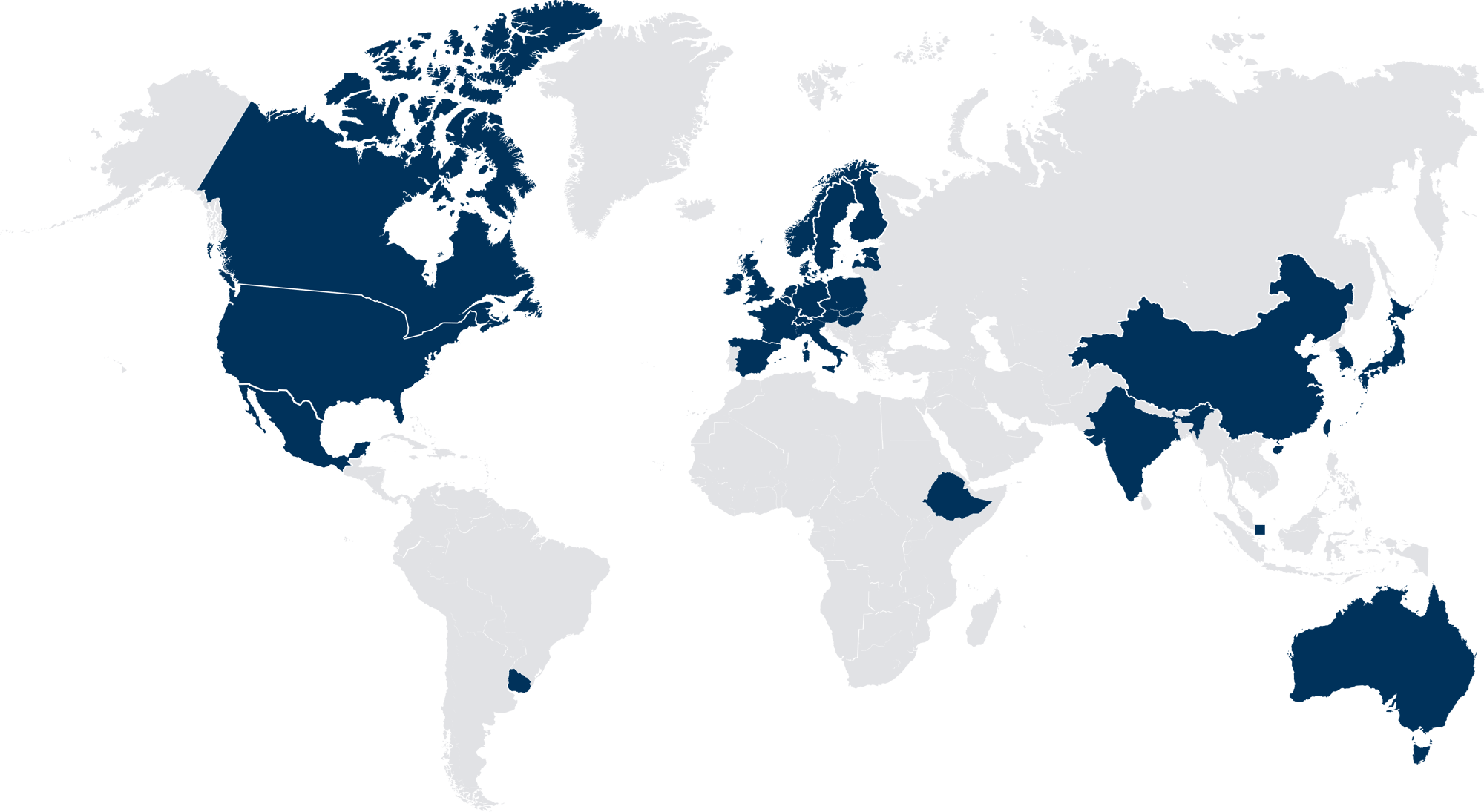 Map with Consafe Logistics customers highlighted