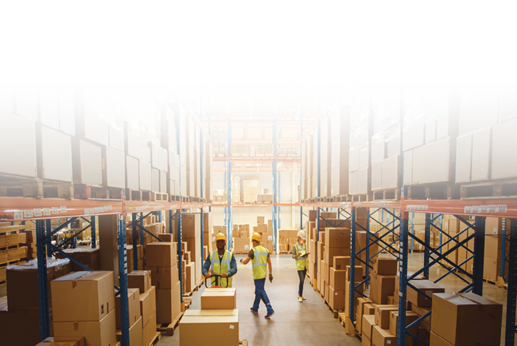 warehouse workers in a warehouse