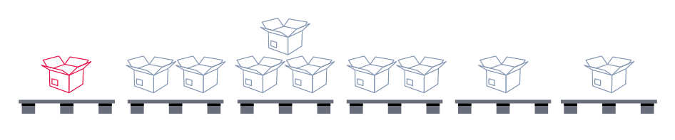 illustration of pallets whit boxes on