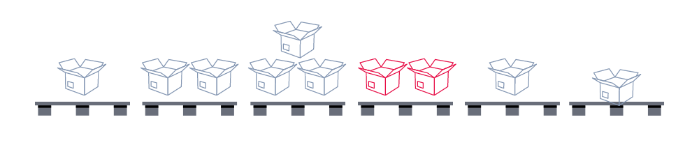 illustration of pallets whit boxes on