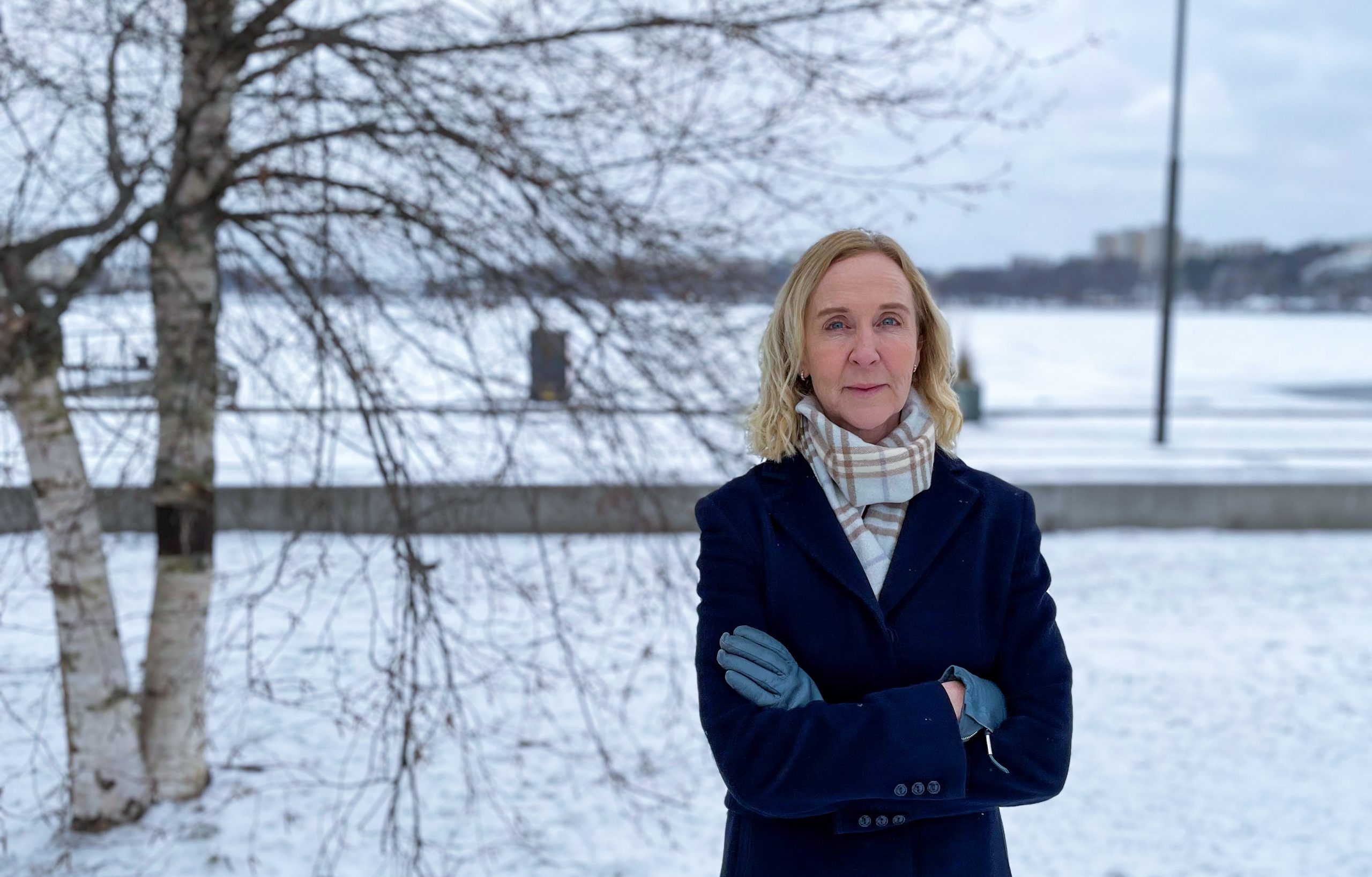 Consafe Logistics New CMO Helene Rönnmark standing in the snow 