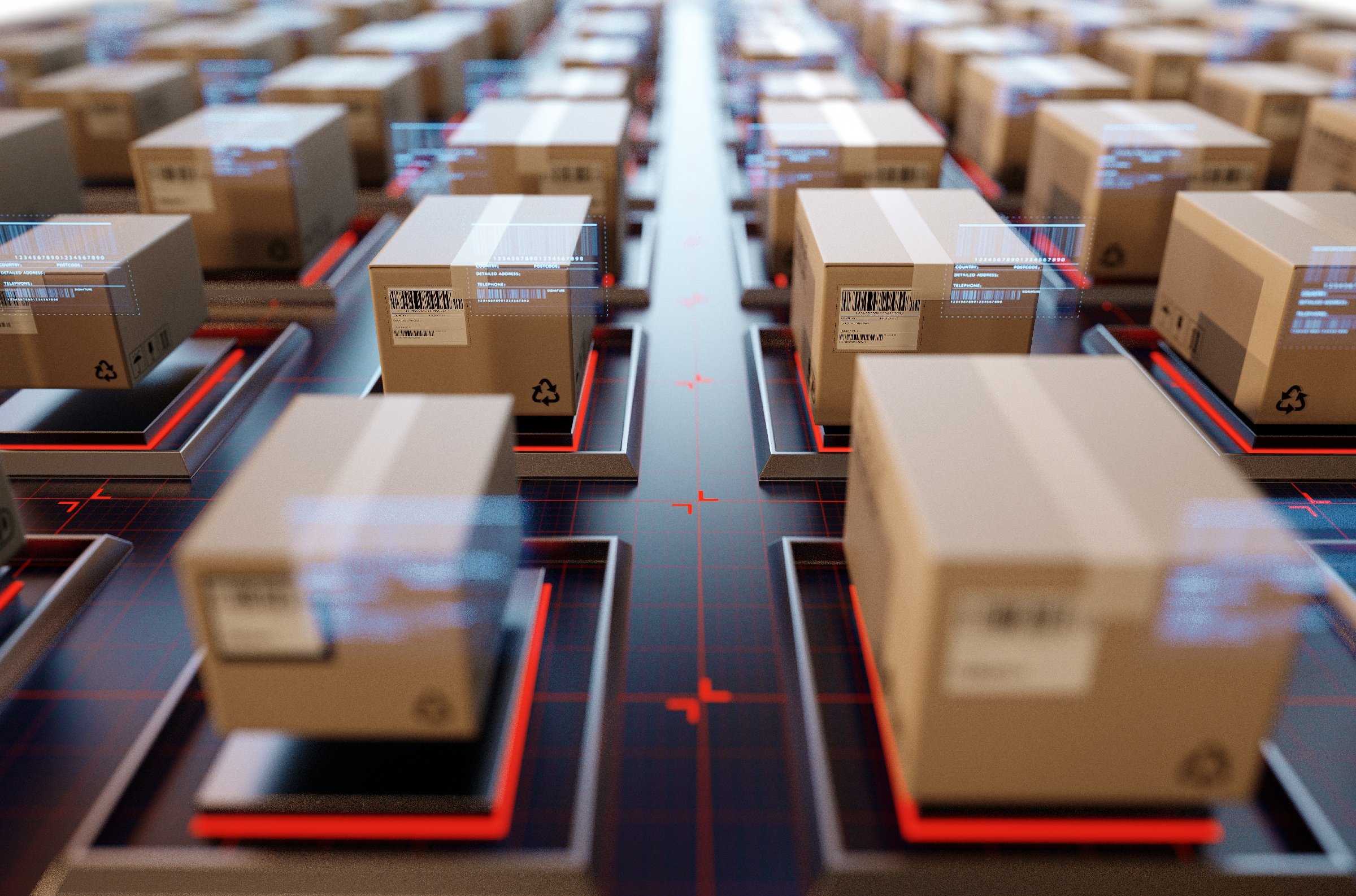 AI logistics management of packages