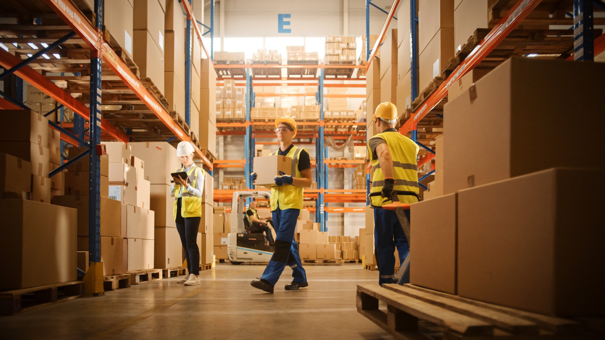 Warehouse workers doing warehouse operations