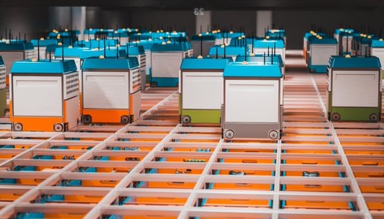 automated warehouse distribution of products